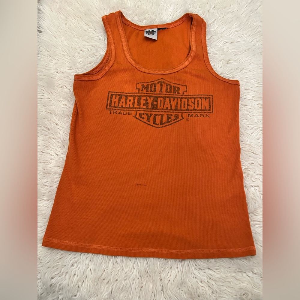 Harley-Davidson Bold Orange Sleeveless Top